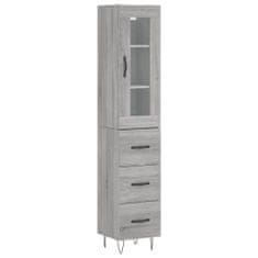 Vidaxl Skříň highboard šedá sonoma 34,5 x 34 x 180 cm kompozitní dřevo