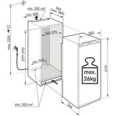 Liebherr LIEBHERR vestavná chladnička IRBAd 5190 otvírání vlevo, vestavná 1780 mm