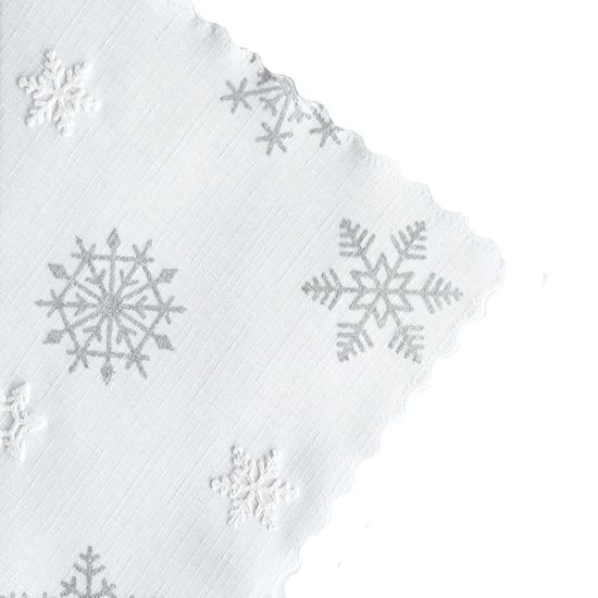 Olzatex Vánoční ubrusy - Sněhová vločka - bílé