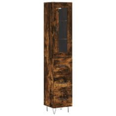 Vidaxl Skříň highboard kouřový dub 34,5 x 34 x 180 cm kompozitní dřevo