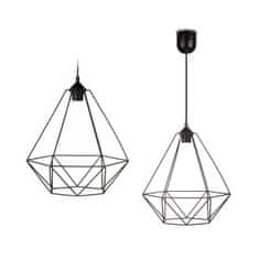 ModernHome Závěsné Svítidlo Paris Diamond 35 Cm Černé