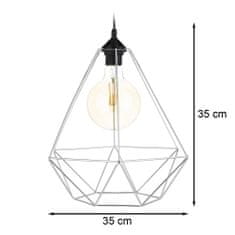 ModernHome Závěsné Svítidlo Paris Diamond 35 Cm Stříbrné