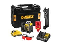 DeWalt červený čárový laser 10,8 V 2× 360° DCE0811D1R-QW