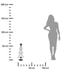 ModernHome Svícen Vánoční Stromek Na Čajovou Svíčku 55 Cm