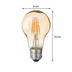 ModernHome Led Žárovka Amber Straight 2W E27