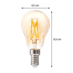 ModernHome Led Žárovka Amber Straight 2W E14