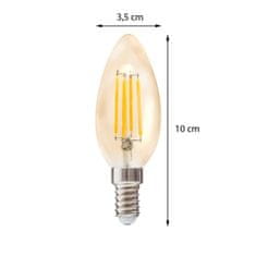 ModernHome Led Žárovka Flame Straight 2W E14