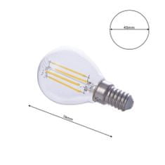 ModernHome Led Filamentová Žárovka 4W G45 E14 4000K