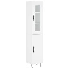 Vidaxl Skříň highboard bílá 34,5 x 34 x 180 cm kompozitní dřevo