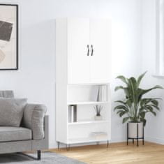 Greatstore Skříň highboard bílá 69,5 x 34 x 180 cm kompozitní dřevo