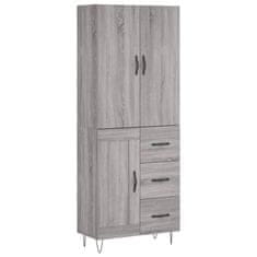 Vidaxl Skříň highboard šedá sonoma 69,5 x 34 x 180 cm kompozitní dřevo