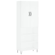 Greatstore Skříň highboard bílá 69,5 x 34 x 180 cm kompozitní dřevo