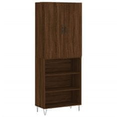 Vidaxl Skříň highboard hnědý dub 69,5 x 34 x 180 cm kompozitní dřevo