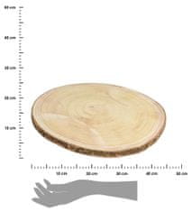 ModernHome Podstavec Dřevěný Plátek Dřeva 40 Cm