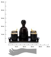 ModernHome Karafa S Kelímky A Podnosem Kendi Black