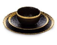 ModernHome Talíř Kati Black Gold 20 Cm