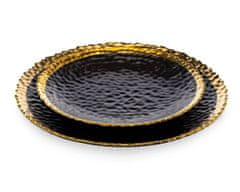 ModernHome Talíř Kati Black Gold 20 Cm