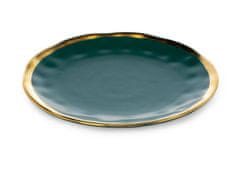 ModernHome Talíř Lissa Green Gold 20 Cm