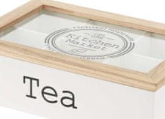ModernHome Krabička Na Čaj 6 Přihrádek Tea Box