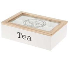 ModernHome Krabička Na Čaj 6 Přihrádek Tea Box
