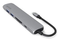 EPICO 6v1 hliníkový hub 8K s USB-C konektorem 9915112100068 - vesmírně šedý