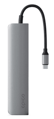 6v1 hliníkový hub 8K s USB-C konektorem 9915112100068 - vesmírně šedý