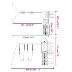 Vidaxl Dětské hřiště na zahradu impregnované borové dřevo
