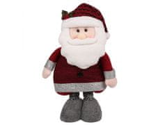 sarcia.eu Červený Mikuláš s nastavitelnými nohami, vánoční dekorace 65/82cm 