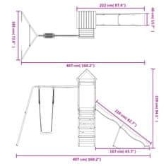 Vidaxl Dětské hřiště na zahradu impregnované borové dřevo