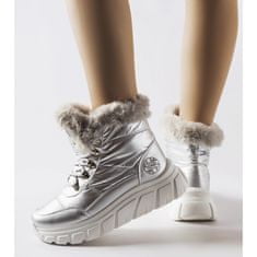 Lee Cooper Stříbrné sněhové boty velikost 40
