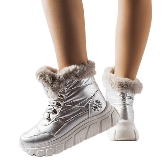 Lee Cooper Stříbrné sněhové boty