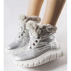 Lee Cooper Stříbrné sněhové boty velikost 40