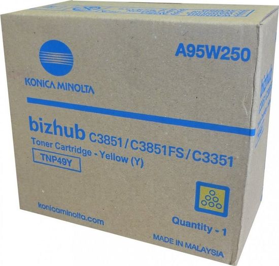 Konica Minolta Konica Minolta toner A95W250, yellow, 12000str., TNP-49Y, Konica Minolta Bizhub