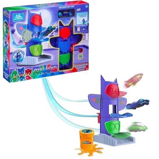 PJ Masks Sada PJ Masks Headquarters se skokovou podložkou a vozidlem .