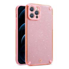 MobilPouzdra.cz Gelové růžové GLITTER DUST pouzdro na APPLE iPhone 12 Pro (6.1)