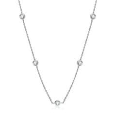 NUBIS Stříbrný náhrdelník s moissanity