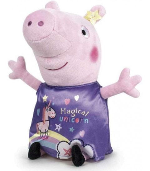 Play By Play Plyšák Peppa Pig Pepina s jednorožcem fialová 20/30 cm