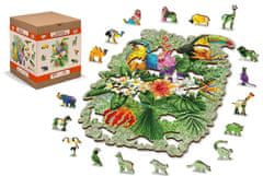 InnoVibe Wooden City Dřevěné puzzle Tropičtí ptáci 300 dílků EKO