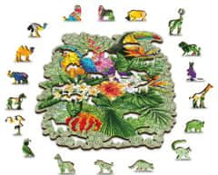 InnoVibe Wooden City Dřevěné puzzle Tropičtí ptáci 300 dílků EKO