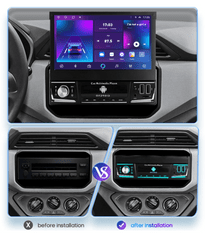 Hizpo 1Din Autorádio s 2GB RAM, Apple Carplay a Android Auto, Android autorádio 1din Univerzální velikost, ISO konektor