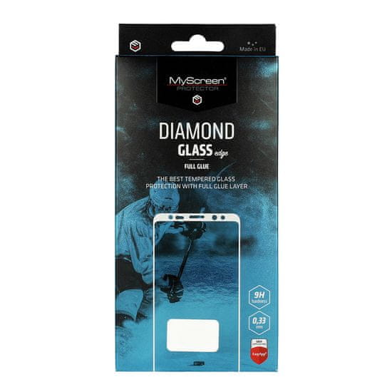 MyScreen Protector Tvrzené sklo Diamond Glass Edge Full Glue pro Iphone 13 - 13 Pro černé