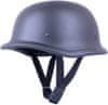 Retro otevřená moto helma DH-001 (Velikost: M (57-58), Barva: matně černá)