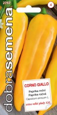 Dobrá semena Paprika zeleninová - Corno Giallo 30s