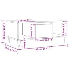 Vidaxl Konferenční stolek dub sonoma 90x50x36,5 cm kompozitní dřevo