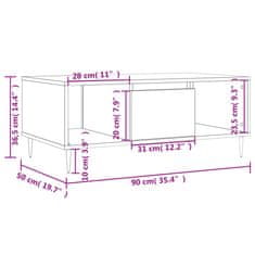 Vidaxl Konferenční stolek bílý 90 x 50 x 36,5 cm kompozitní dřevo