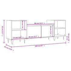 Vidaxl TV skříňka bílá s vysokým leskem 160x35x55 cm kompozitní dřevo