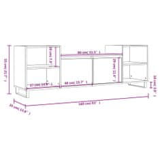 Vidaxl TV skříňka bílá 160 x 35 x 55 cm kompozitní dřevo