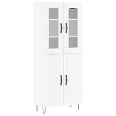 Vidaxl Skříň highboard lesklá bílá 69,5 x 34 x 180 cm kompozitní dřevo