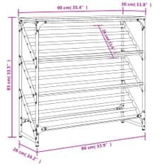 Vidaxl Botník kouřový dub 90 x 30 x 85 cm kompozitní dřevo