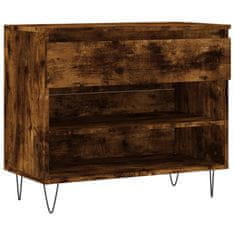 Greatstore Botník kouřový dub 70x36x60 cm kompozitní dřevo